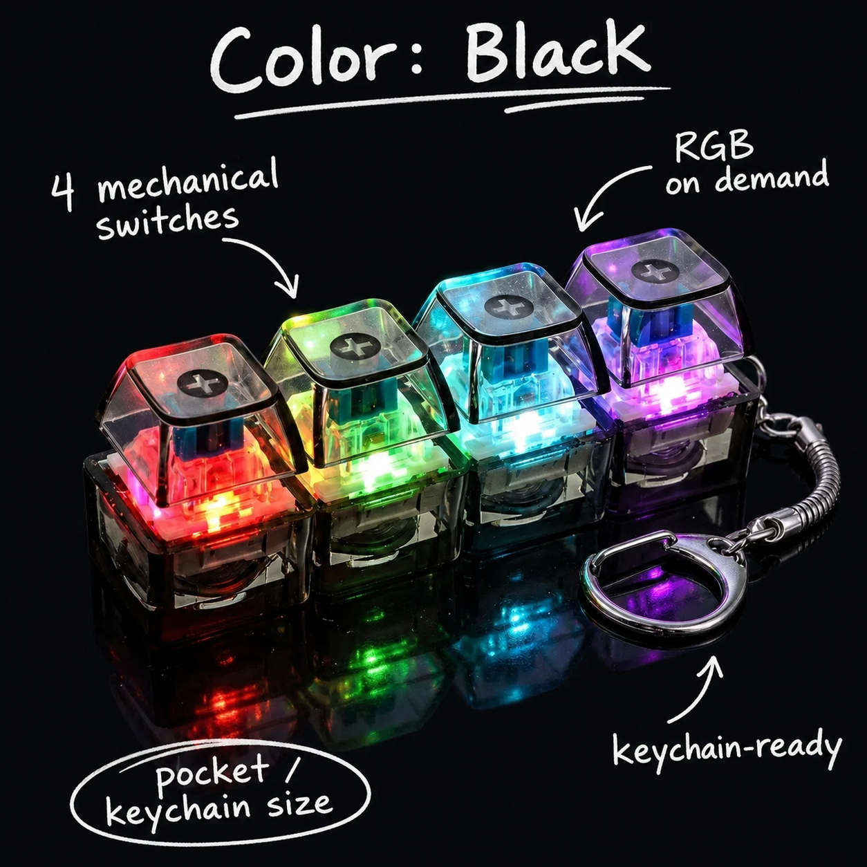ClickKlacks mechanical fidget keychain